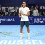 Proaspat casatoritul Auger Aliassime isi multumeste sotiei dupa ce a castigat titlul Brussels ATP 250