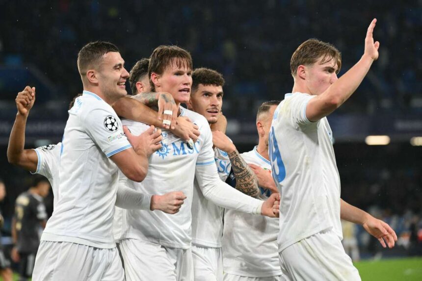 Napoli lupta pentru o victorie cu 2 0 impotriva Qarabag in Champions League