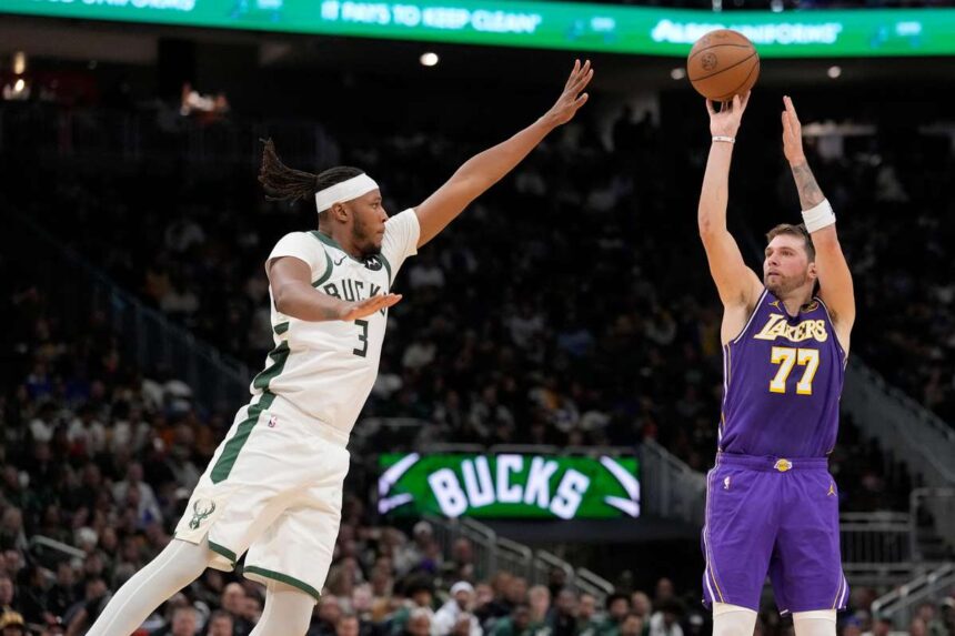 Rezumat NBA Luka Doncic marcheaza 41 in timp ce Lakers inving Bucks