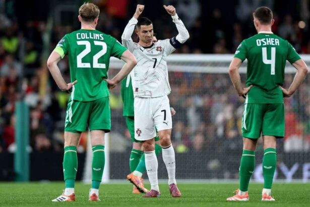 Ronaldo primete cartona rou cum Irlanda socheaza Portugalia in calificarile pentru Cupa Mondiala