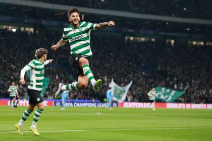Sporting invinge usor Club Brugge pentru a intra in primii opt din Champions League