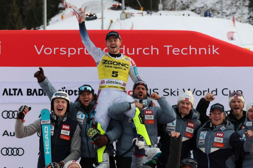 Atle Lie McGrath castiga slalomul masculin in Alta Badia