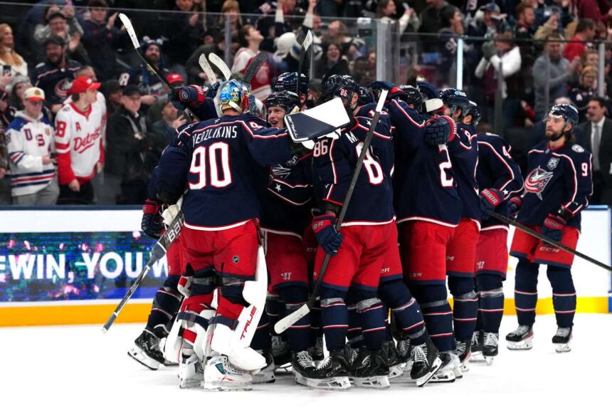 Edmonton Oilers marcheaza noua Blue Jackets inving Red Wings