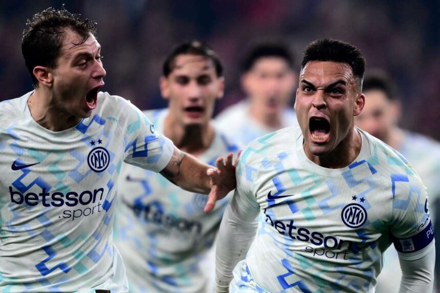 Inter invinge Genoa pentru a prelua conducerea Seriei A in timp ce Napoli si Milan se impiedica