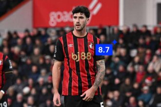 Jucatorul Saptamanii din Premier League Senesi Impresioneaza pentru Bournemouth