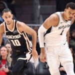 NBA rezumat Wembanyama inregistreaza blocaj in al 100 lea meci consecutiv in timpul victoriei Spurs impotriva Hawks
