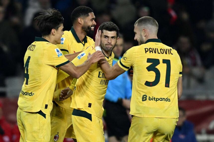Pulisic straluceste in timp ce AC Milan revine impotriva Torino si conduce Serie A
