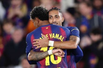 Raphinha straluceste cu doua goluri cand Barcelona invinge Osasuna 2 0