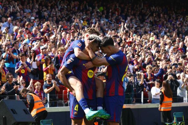 Barcelona se lupta impotriva Rayo Vallecano in timp ce Araujo marcheaza golul de victorie din prima repriza