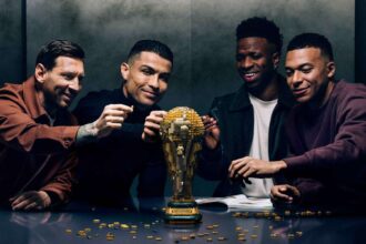 Ronaldo Messi Vinicius Junior si Mbappe Colaboreaza pentru Promotie LEGO pentru Cupa Mondiala