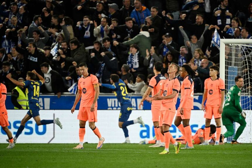 Seria de victorii a Barcelonei s a terminat in timp ce Alaves a scos o surpriza pentru a scapa de zonele de relegare din LaLiga