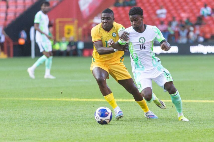 Samson Tijani Mandru de performanta super eagle despite defeat in portugal