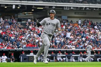 Spencer Jones din Yankees a apucat o minge massiva pentru primul sai home run