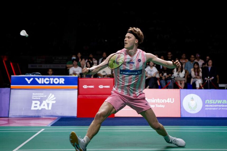 Antonsen infrange talentul tanar indonezian pentru a avansa in sferturile de finala ale Japan Open