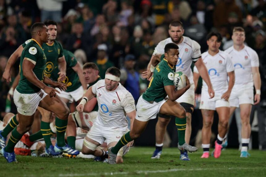Springboks marcheaza sapte eseuri pentru a invinge Anglia 45 21 in Campionatul Natiunilor