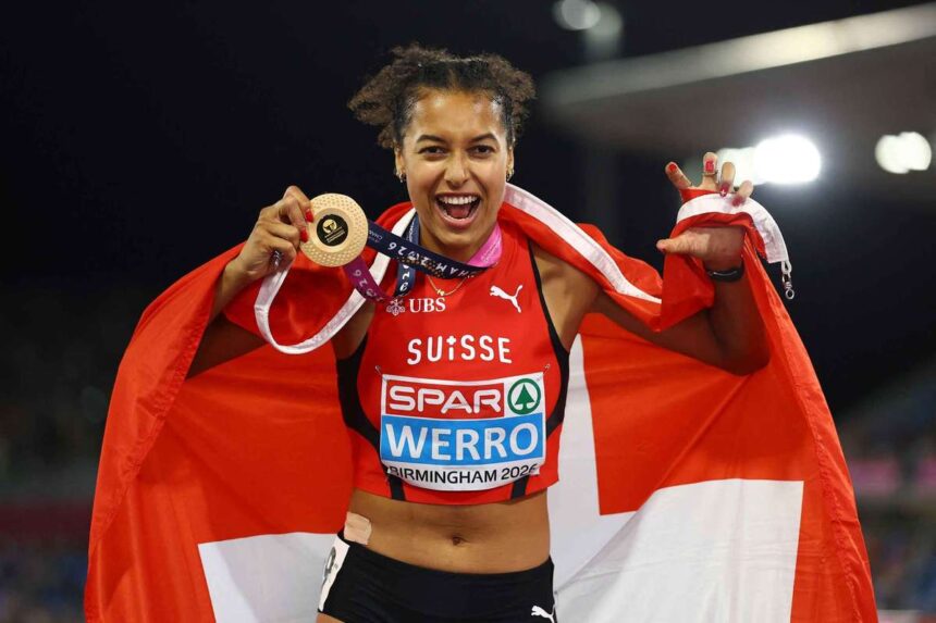 Audrey Werro din Suedia castiga medalia de aur la 800m feminine european batandu o pe Keely Hodgkinson