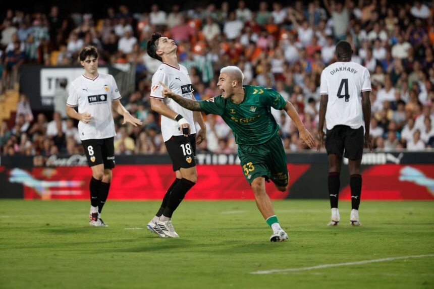 Real Betis secureaza victorie tarzie peste Valencia pentru a mentine start perfect in sezonul LaLiga