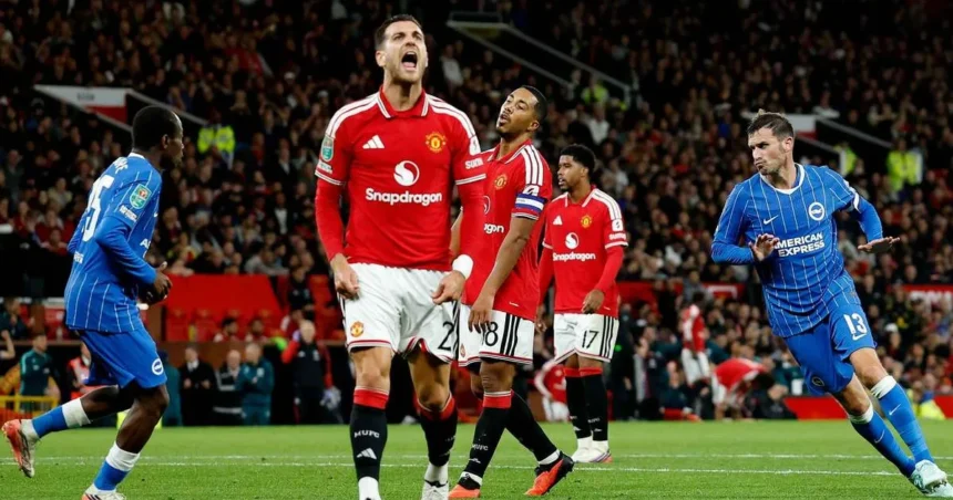Man United, probleme după ce a irosit 2-0 cu Brighton în Cupa EFL