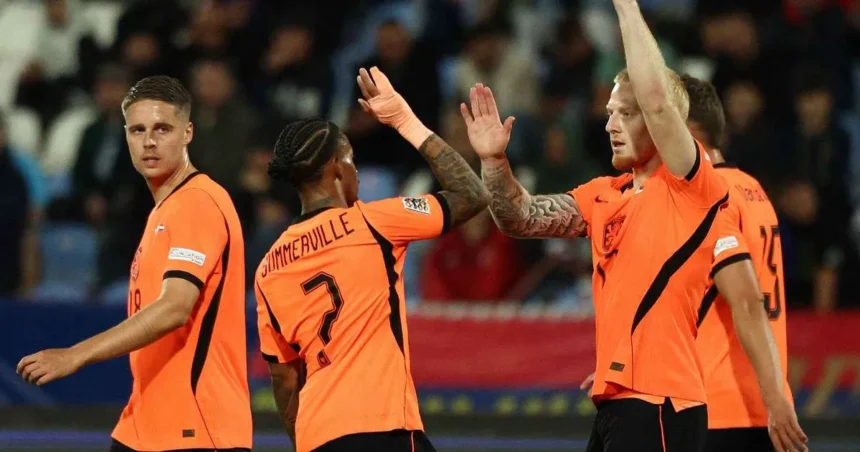 Meerdink dublă pentru Olanda în victoria cu Serbia, primul succes al lui Xavi