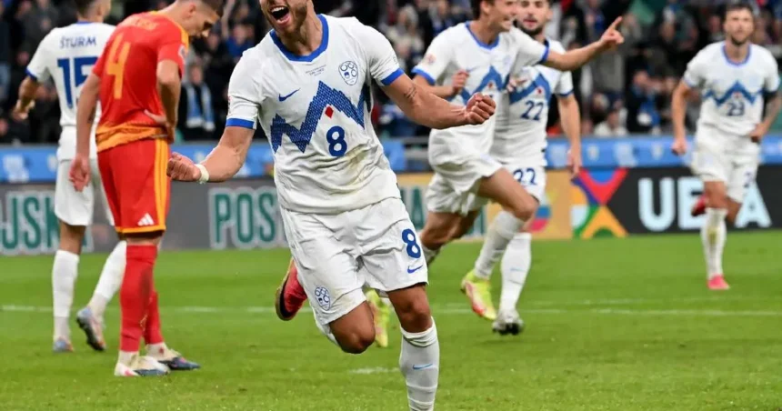Slovenia rămâne neînvinsă în Liga Națiunilor după victoria la limită cu Macedonia de Nord