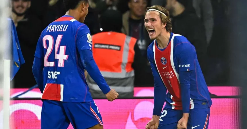 Mayulu și Godts, decisive pentru PSG în victoria cu Lyon în Ligue 1